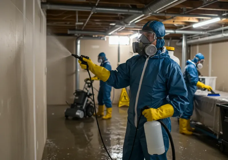 Basement Sanitization and Antimicrobial Treatment process in McIntosh County, ND